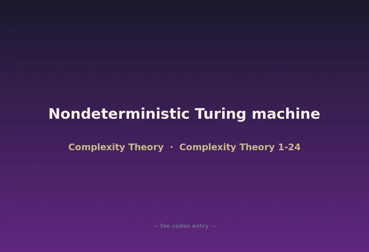 Nondeterministic Turing machine