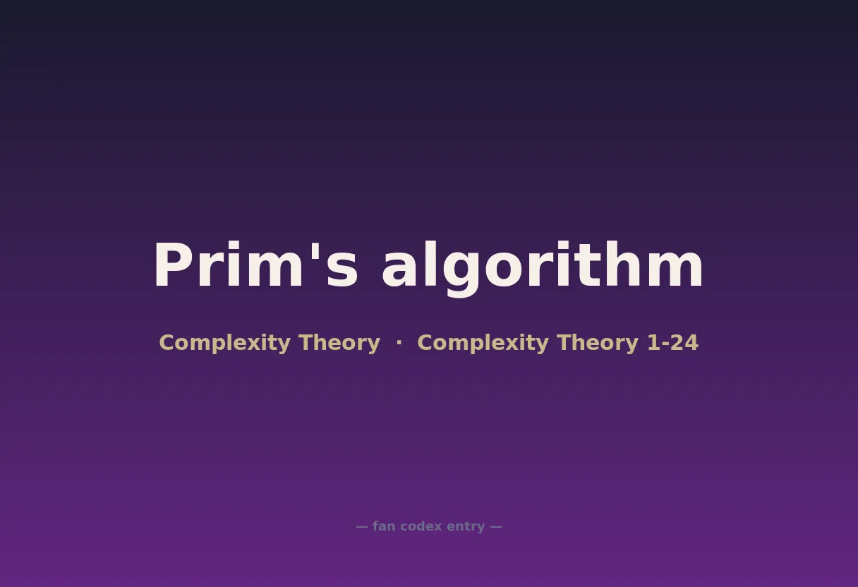 Prim's algorithm