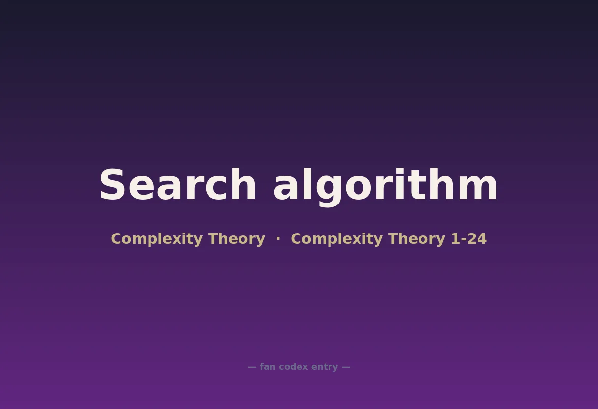 Search algorithm