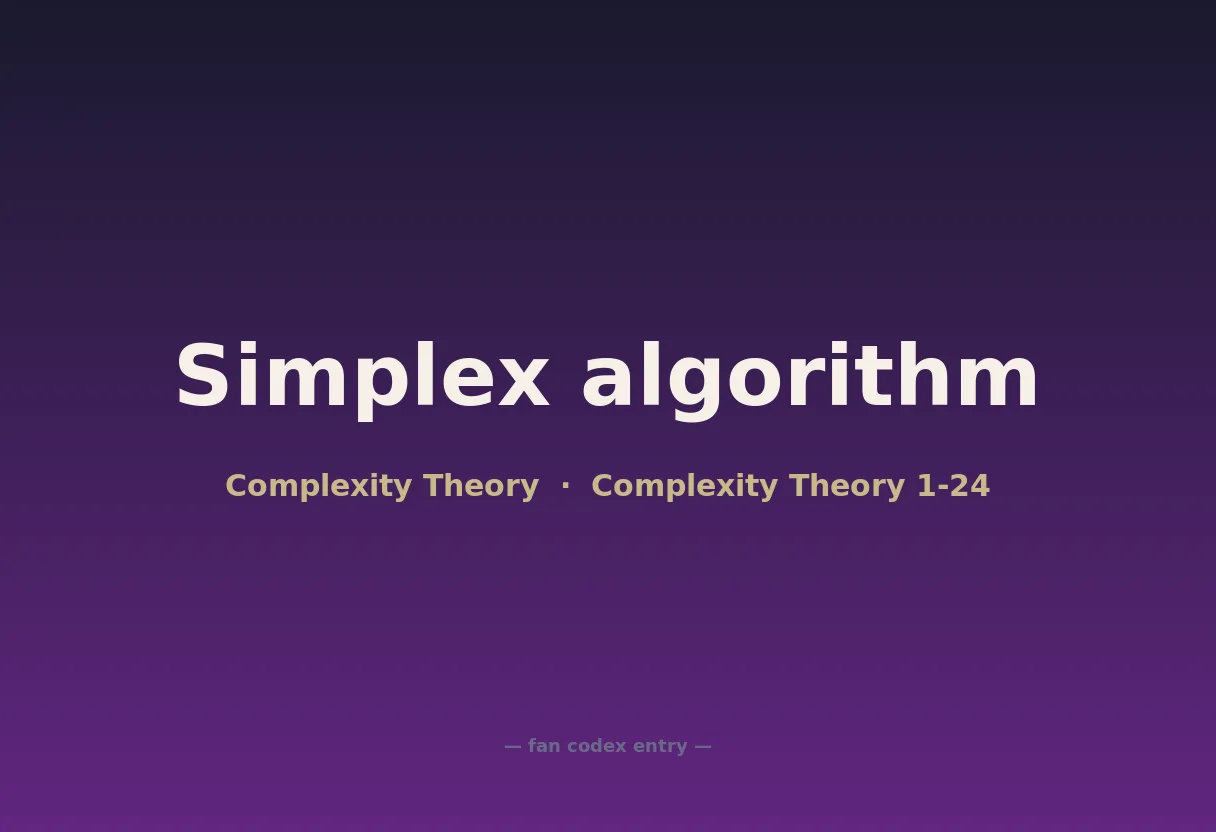 Simplex algorithm