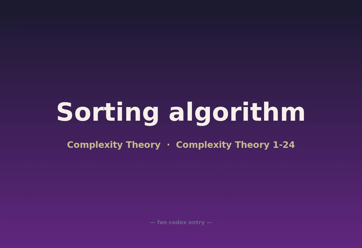 Sorting algorithm