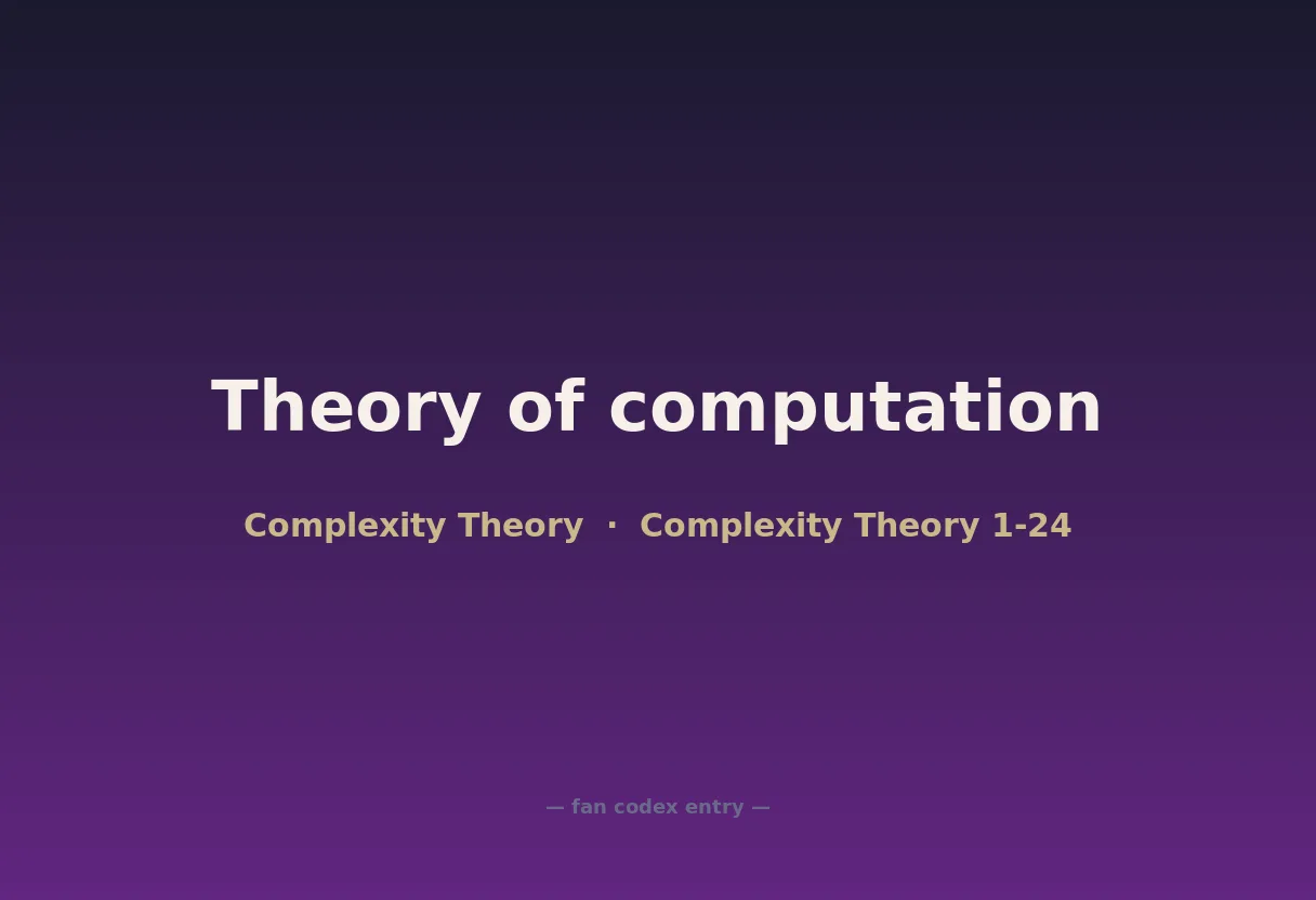 Theory of computation