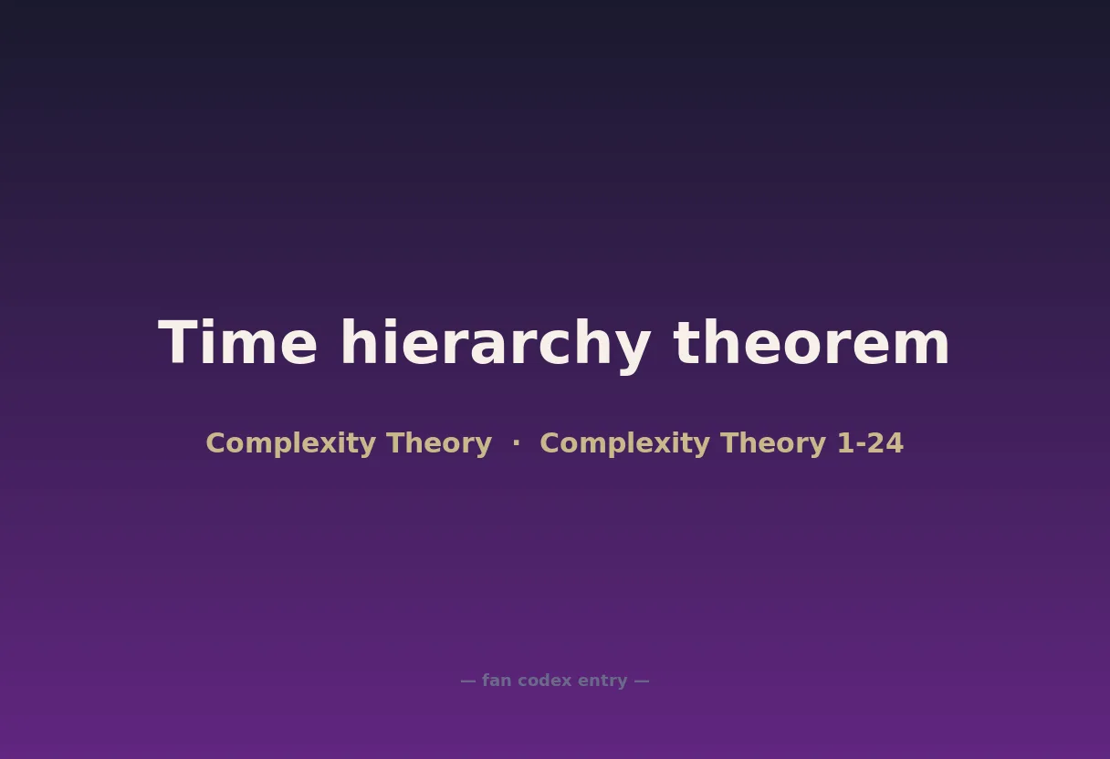 Time hierarchy theorem